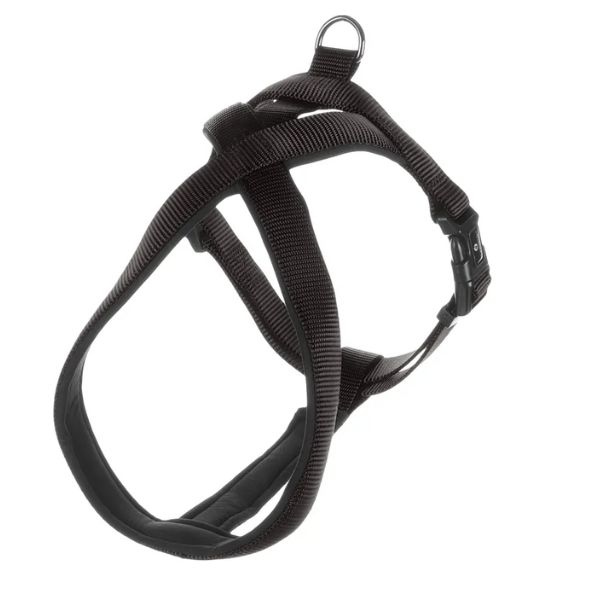 Simple harness which frees shoulders for active dogs